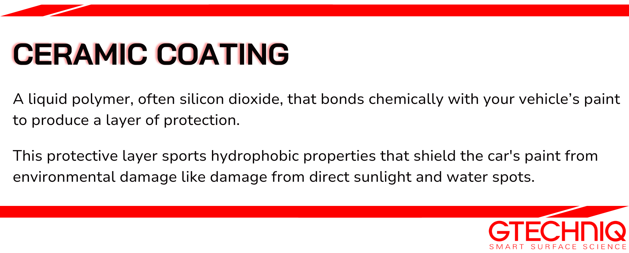 Infographic depicting the definition of a ceramic coat