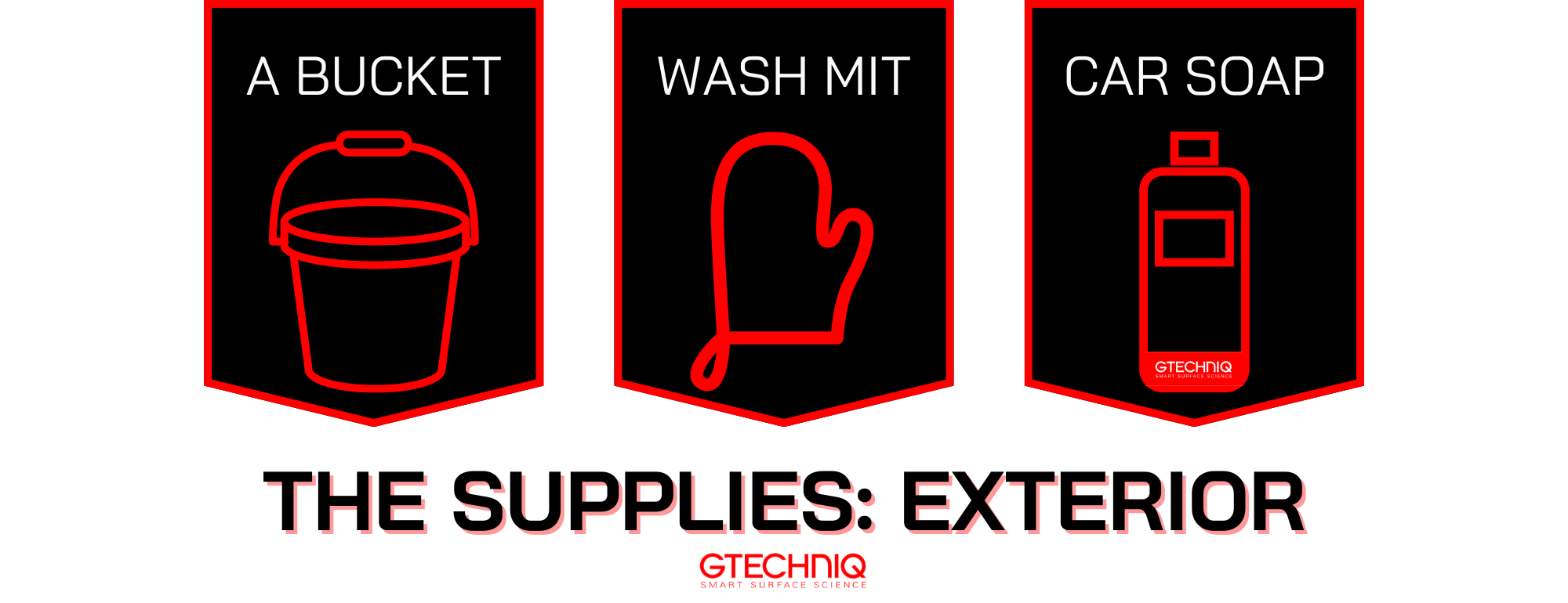 three materials for detailing the outside of your car.