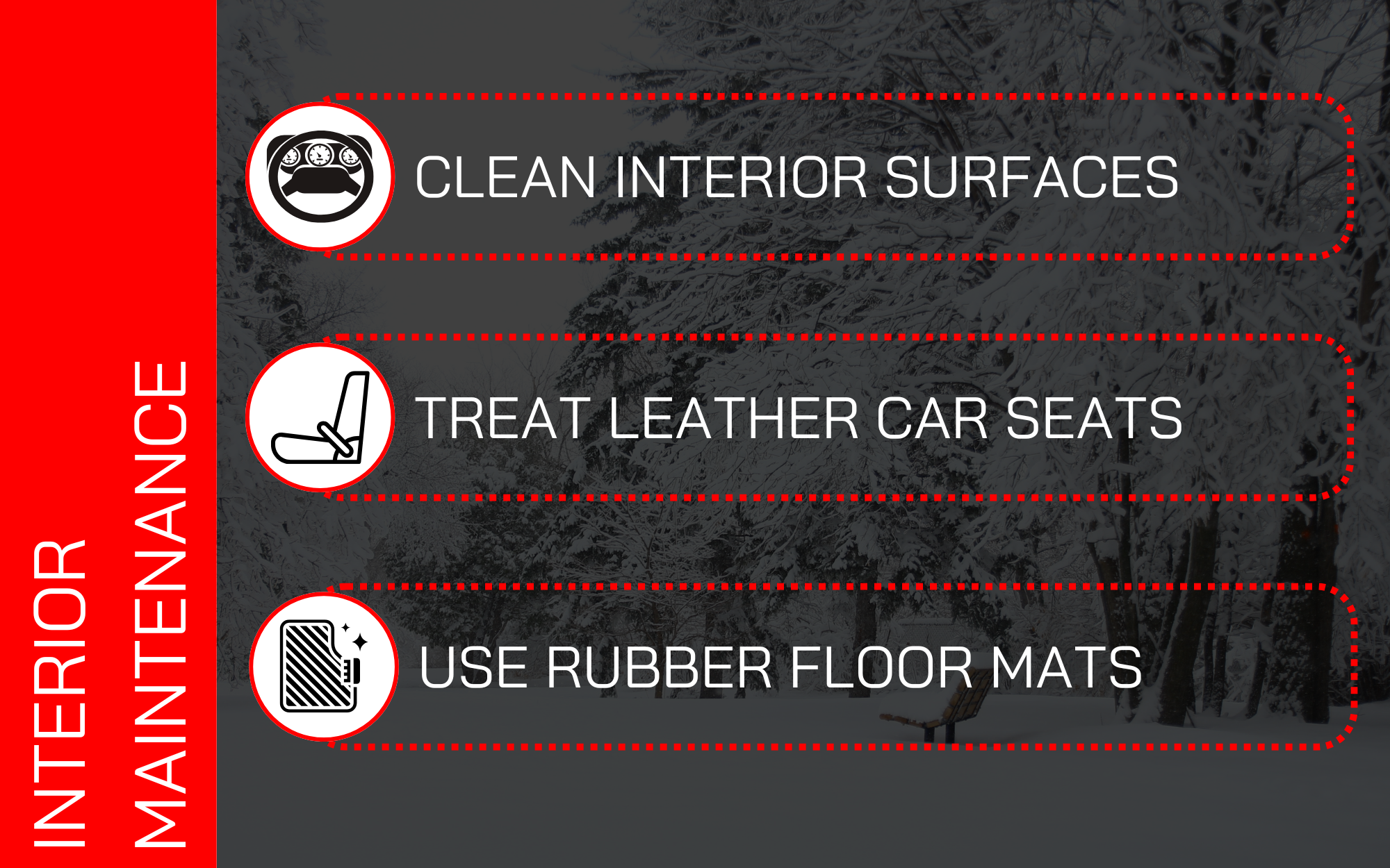 interior maintenance for winterizing cars