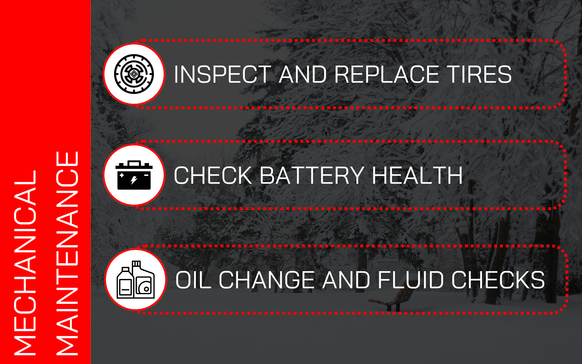 mechanical maintenance for winterizing cars