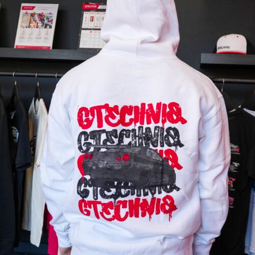 White Heavyweight Graffiti Hoodie