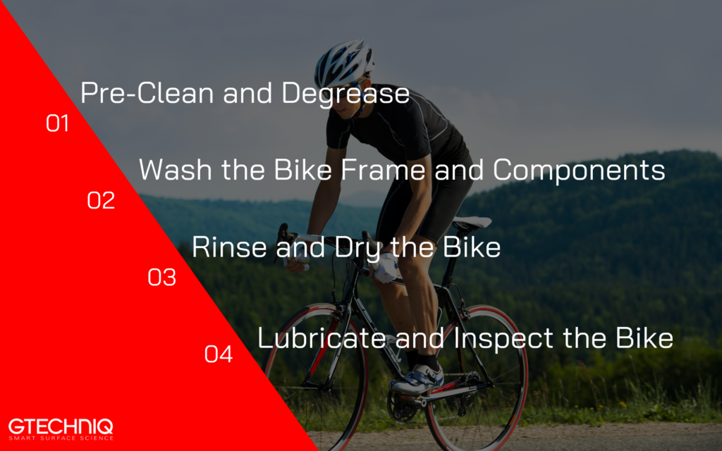 infographic 4 steps to washing bike