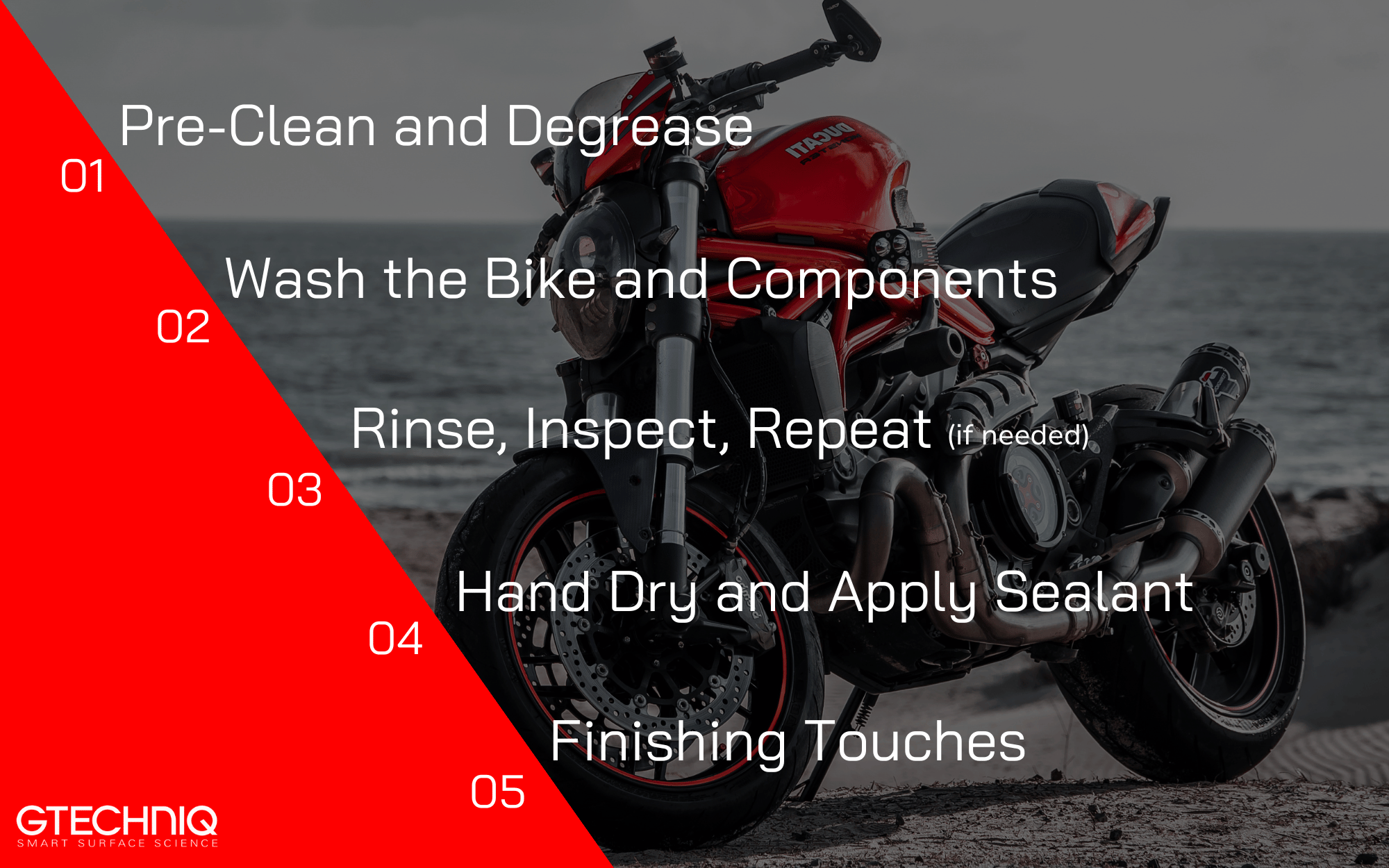 5 steps to washing a motorcycle